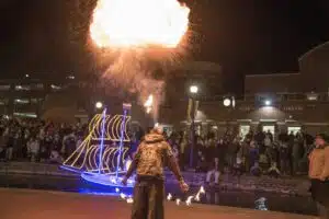 Fire Performer photo by David Dibert February First Saturday Fire in Ice