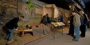 Image from the Frederick Medical museum of troops in an infirmary tent.